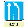 5.21.1 «Кінець додаткової смуги руху» 5.21.1 «Кінець додаткової смуги руху»