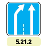 5.21.2 «Кінець додаткової смуги руху» 5.21.2 «Кінець додаткової смуги руху»