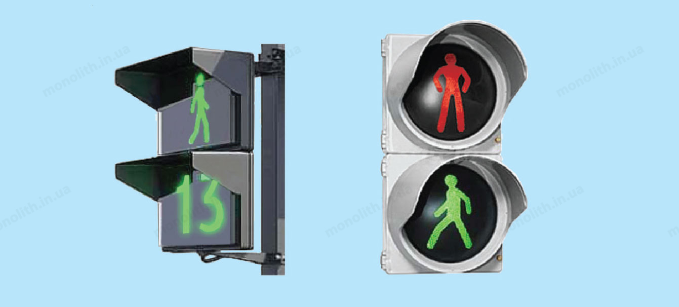 Алгоритм работы светофора для машин и пешеходов.