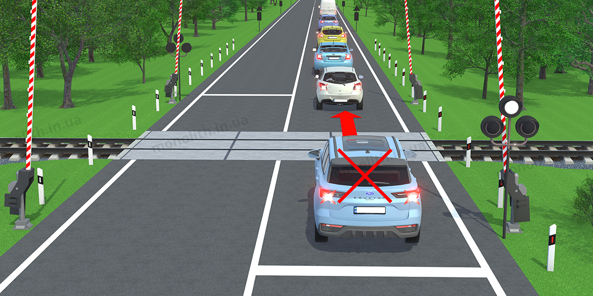 Штраф за въезд на железнодорожный переезд