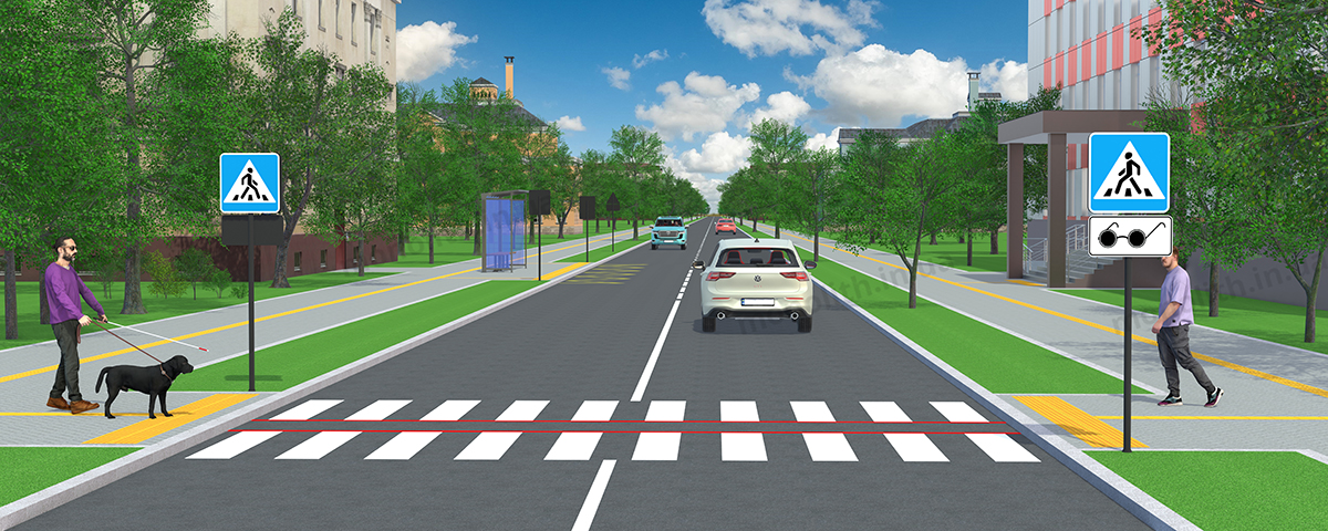 Пішоходи з порушенням зору Пішоходи з порушенням зору