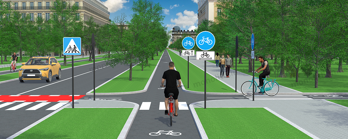 7.29 «Напрямок руху велосипедистів»