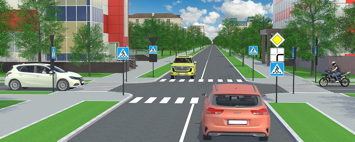 Напрямок головної дороги Напрямок головної дороги