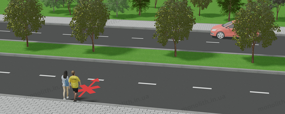 ПДР: пішоходам забороняється переходити проїзну частину поза пішохідним переходом ПДР: пішоходам забороняється переходити проїзну частину поза пішохідним переходом