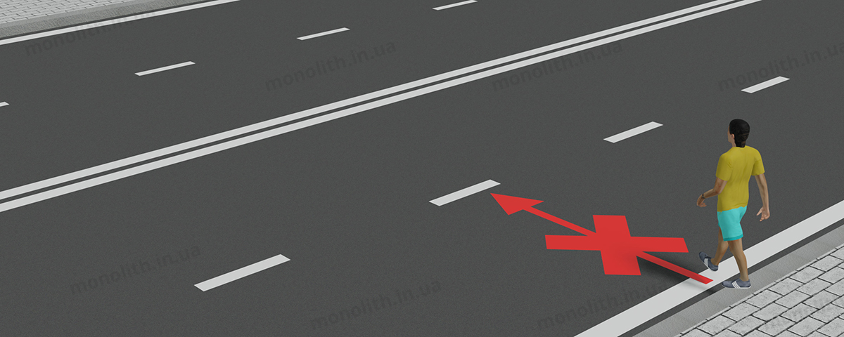 ПДР: пішоходам забороняється переходити проїзну частину поза пішохідним переходом ПДР: пішоходам забороняється переходити проїзну частину поза пішохідним переходом