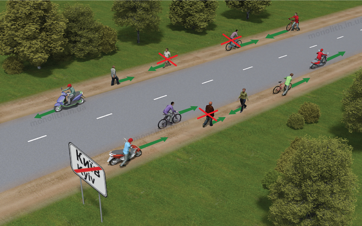 ПДР: рух пішоходів за межами населених пунктів ПДР: рух пішоходів за межами населених пунктів