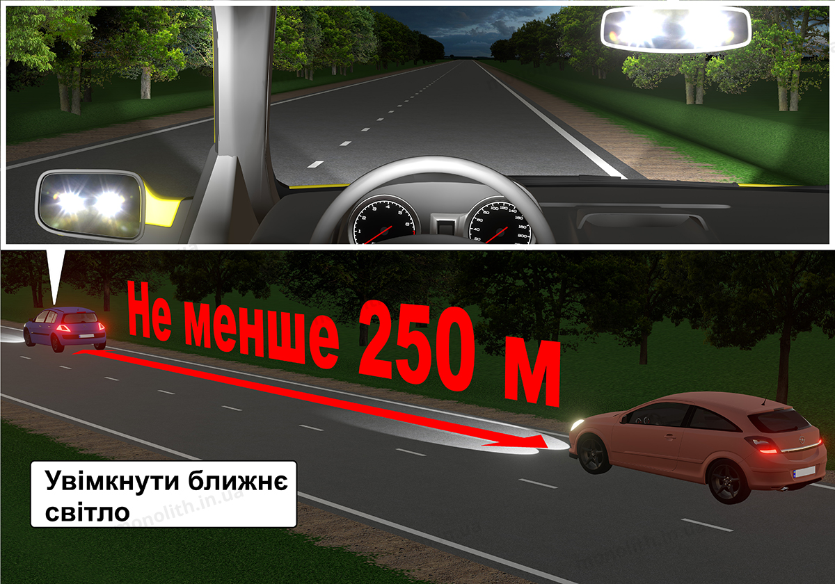 ПДД Украины, раздел Пользование внешними световыми приборами, пункт 19.2