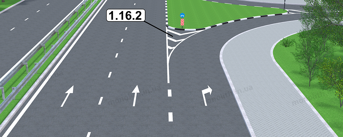 ПДР: Горизонтальна розмітка 1.16.1, 1.16.2, 1.16.3