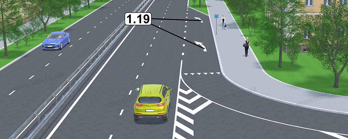 ПДР: Горизонтальна розмітка 1.19