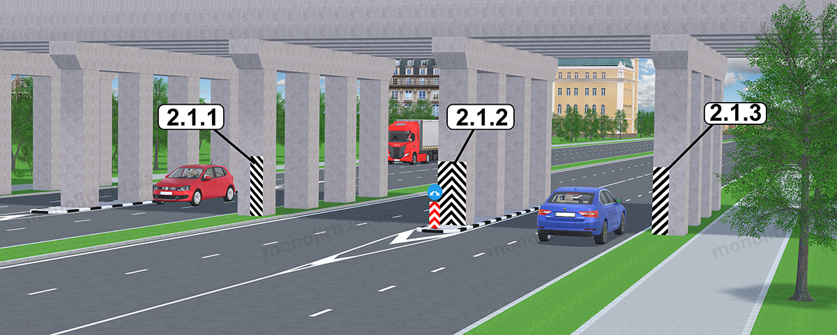 ПДР: Вертикальна розмітка 2.1