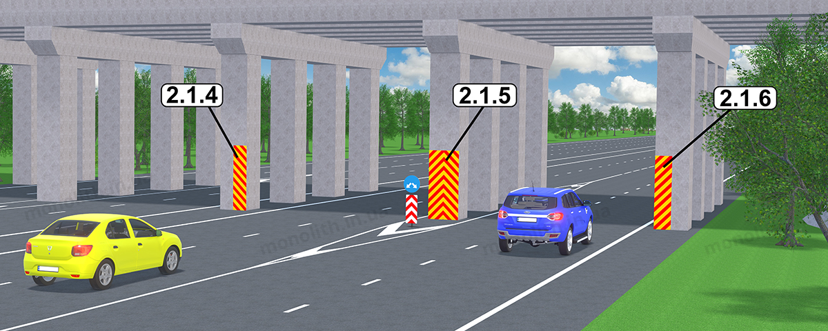 ПДР: Вертикальна розмітка 2.1