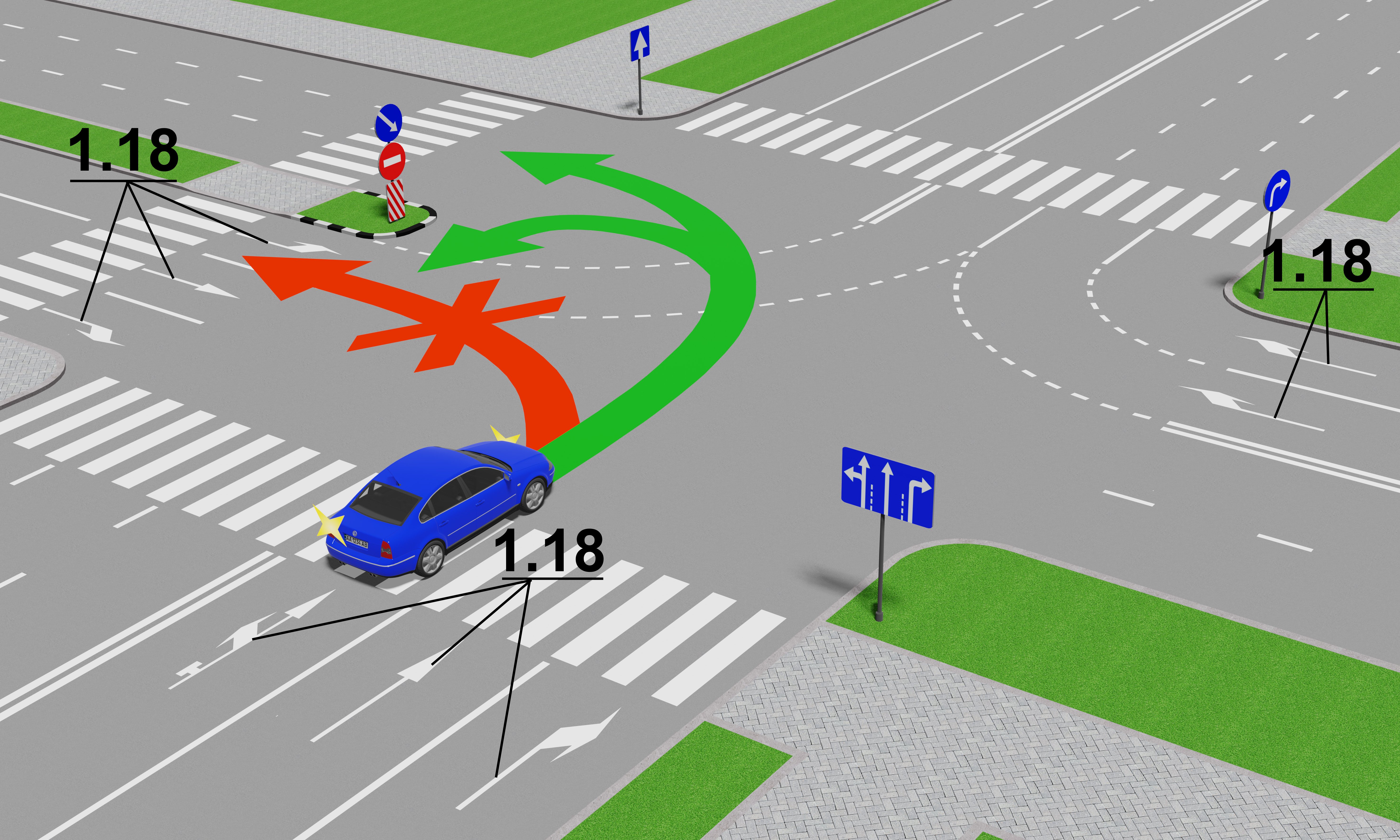 ПДР: Горизонтальна розмітка 1.18