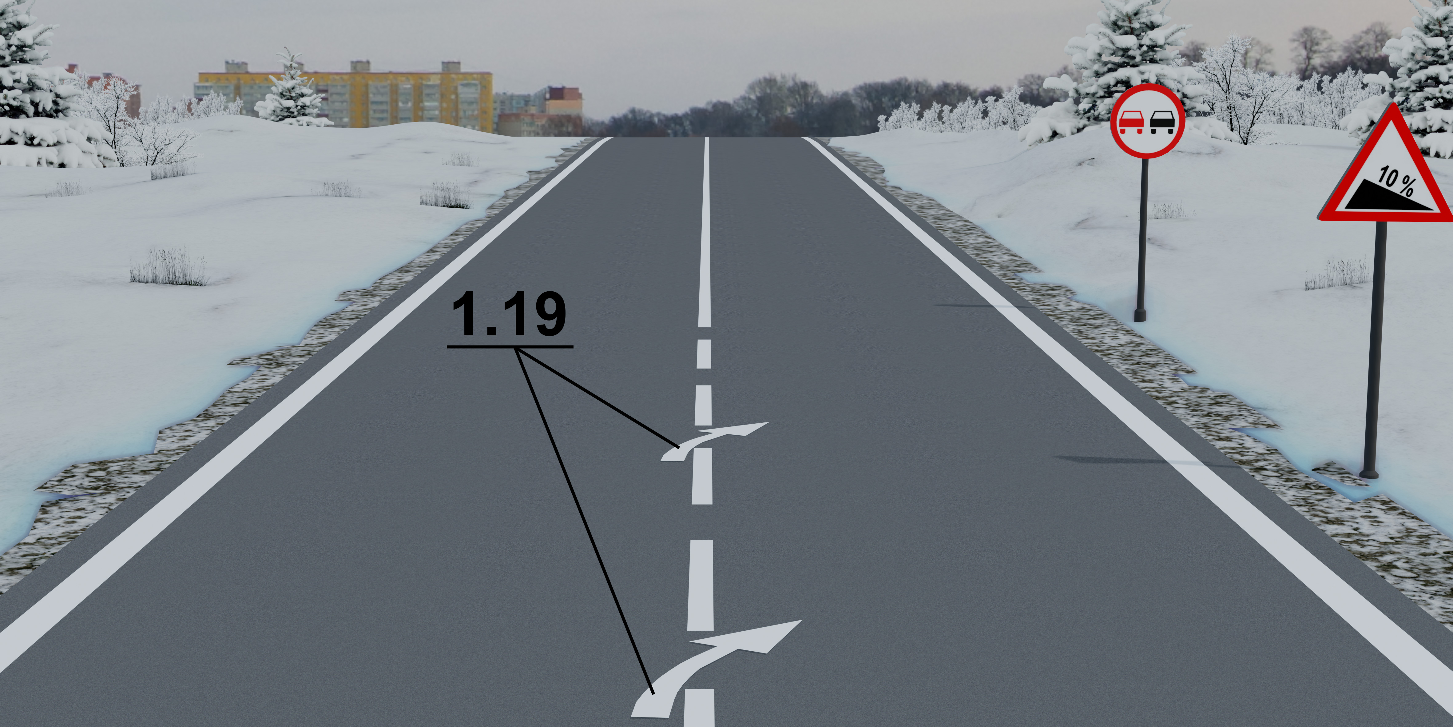 ПДР: Горизонтальна розмітка 1.19
