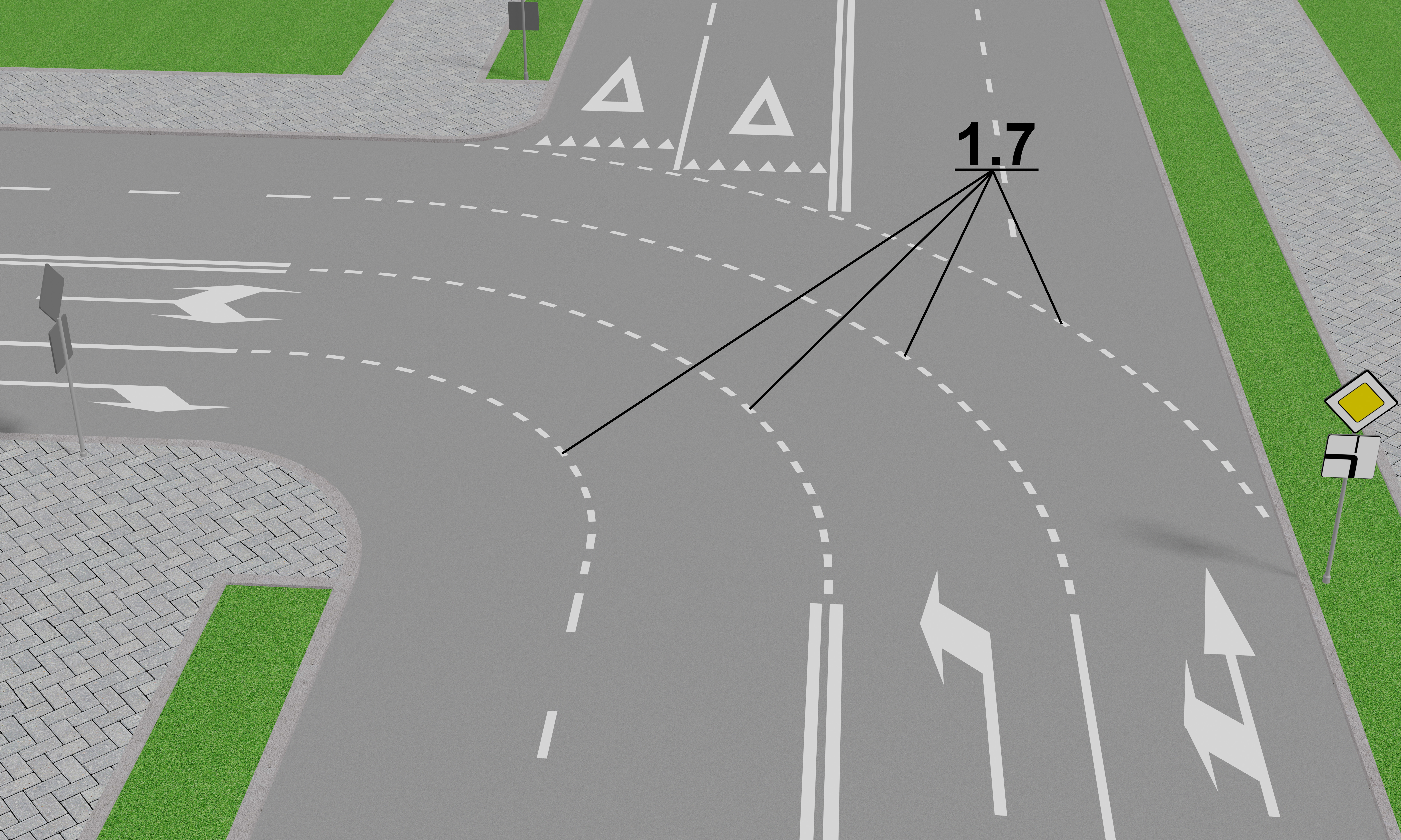 ПДР: Горизонтальна розмітка 1.7