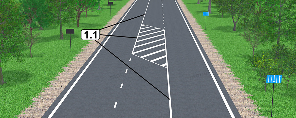 ПДР: Горизонтальна розмітка 1.1