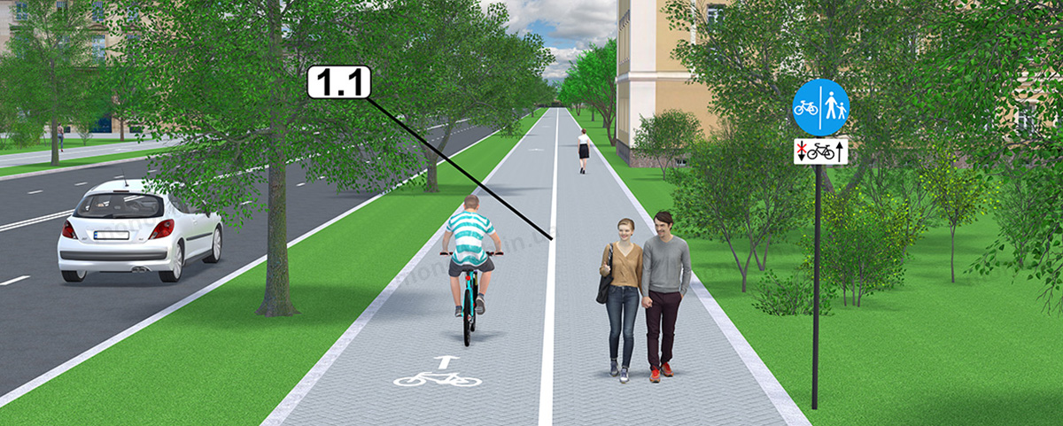 ПДР: Горизонтальна розмітка 1.1