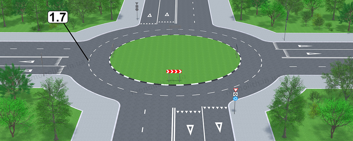 ПДР: Горизонтальна розмітка 1.7