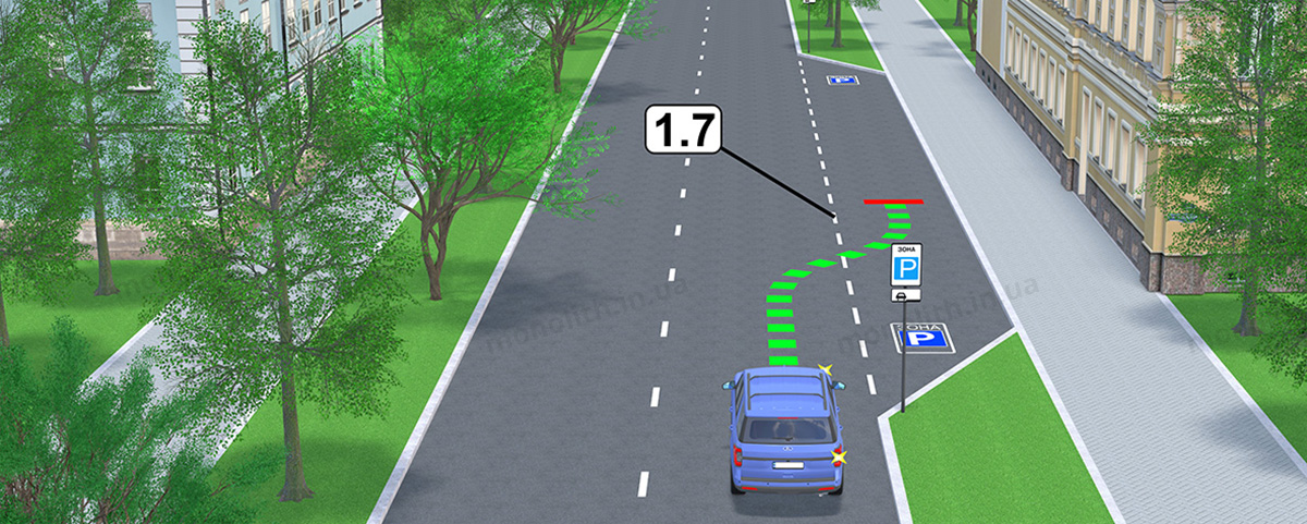 ПДР: Горизонтальна розмітка 1.7