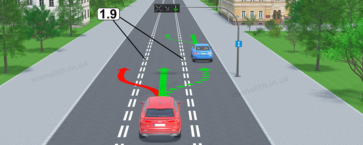ПДР: Горизонтальна розмітка 1.9