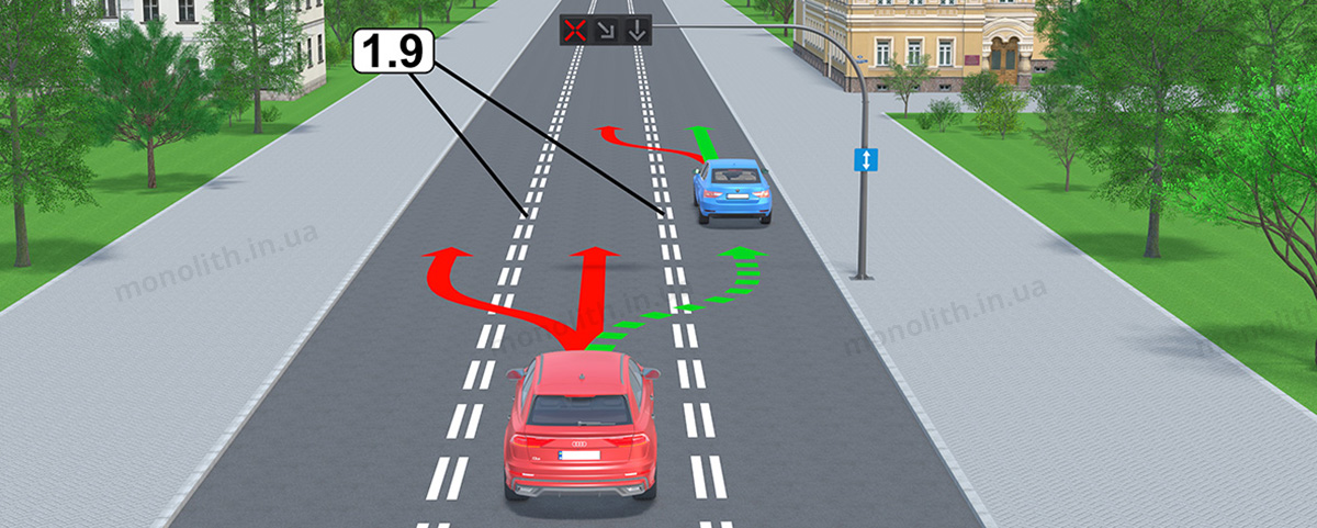 ПДР: Горизонтальна розмітка 1.9