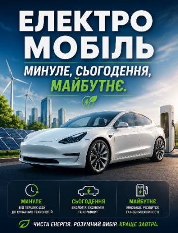 Електромобіль — минуле, сьогодення, майбутнє.