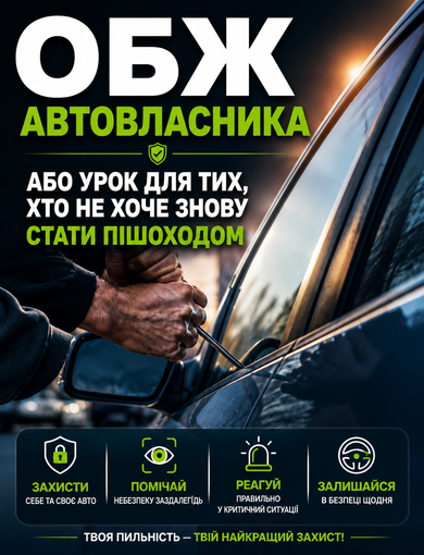 ОБЖ автовласника. Або урок для тих, хто не хоче знову стати пішоходом.