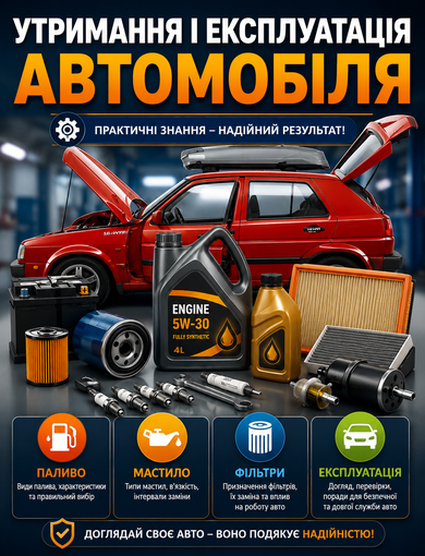 Утримання і експлуатація автомобіля. Паливо. Мастило. Фільтри.