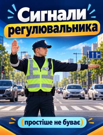 Сигналы регулировщика (проще не бывает).