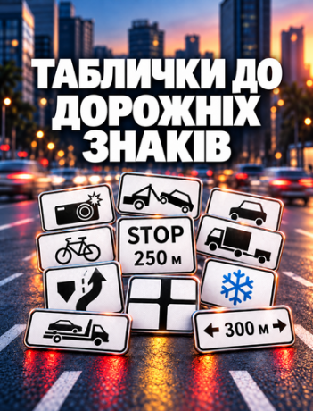 Таблички до дорожніх знаків